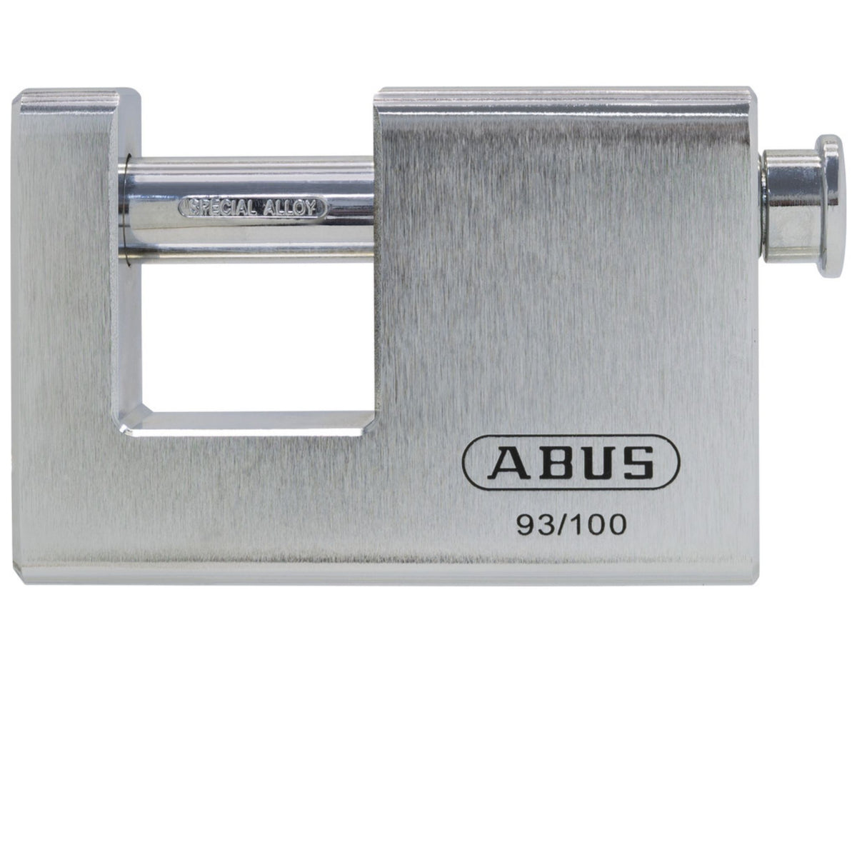 Abus 93RK/100 Monoblock Solid Brass Padlock with Steel Jacket Can be Rekeyed to Match Many Popular Keyways - The Lock Source