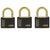 Abus T84MB/30 KAx3 Weatherproof Brass Padlocks Keyed Alike in Set-of-3 Nautic Locks - The Lock Source