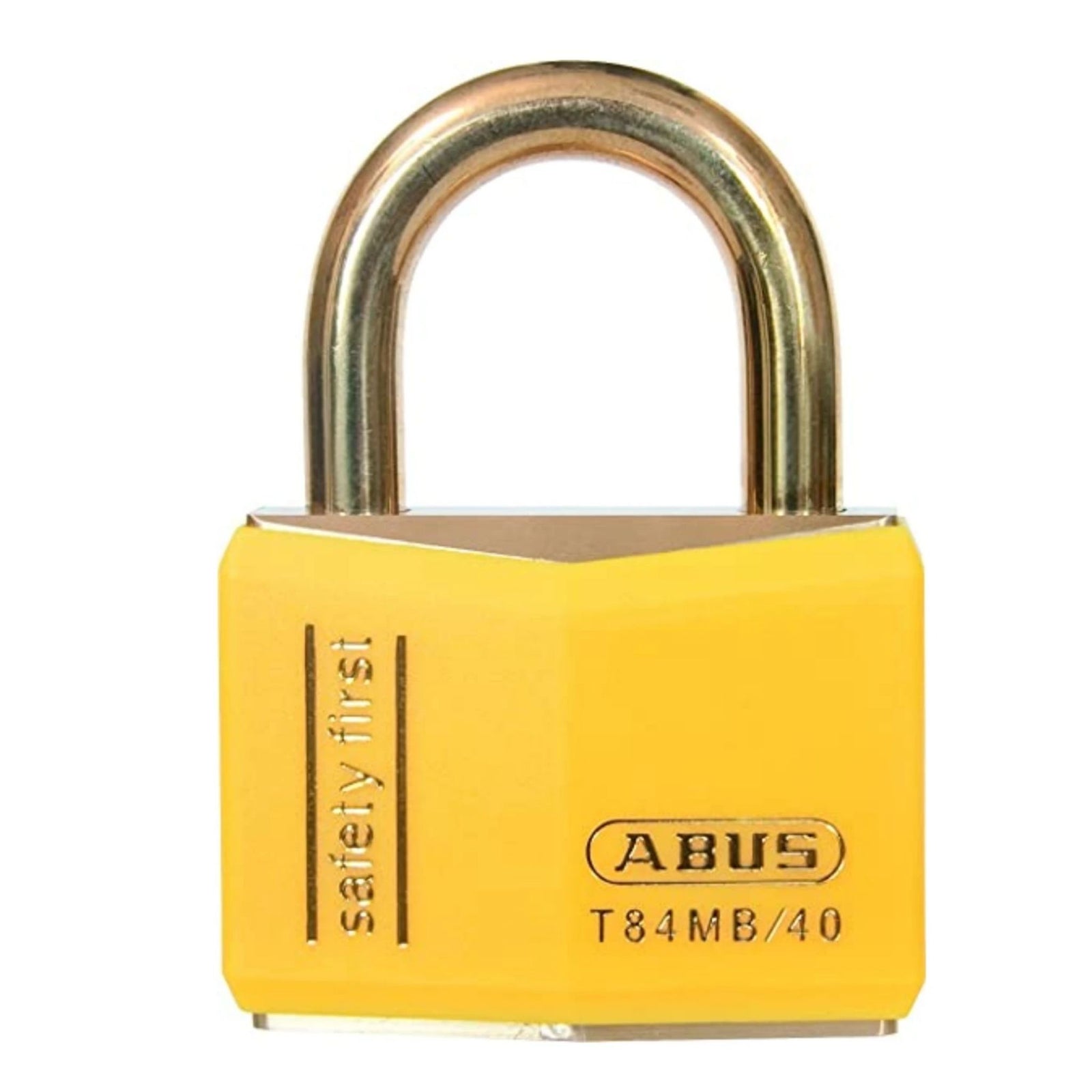 Abus T84MB/40 B KD Yellow Weatherproof Brass Padlock - The Lock Source