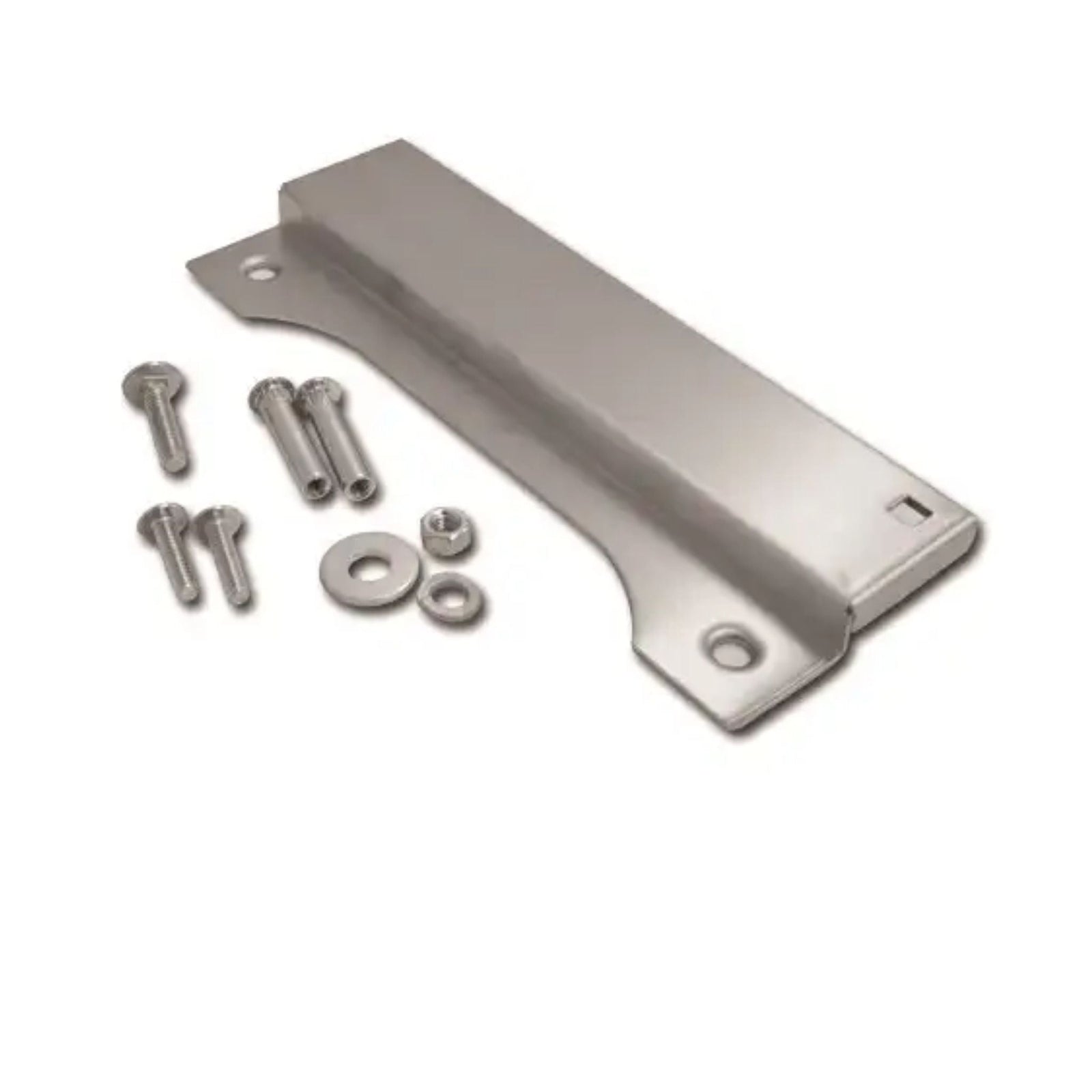 HES 150 Strike Latch Guard Satin Chrome Finish Install at Door Edge to Cover Lock & Electric Strike - The Lock Source