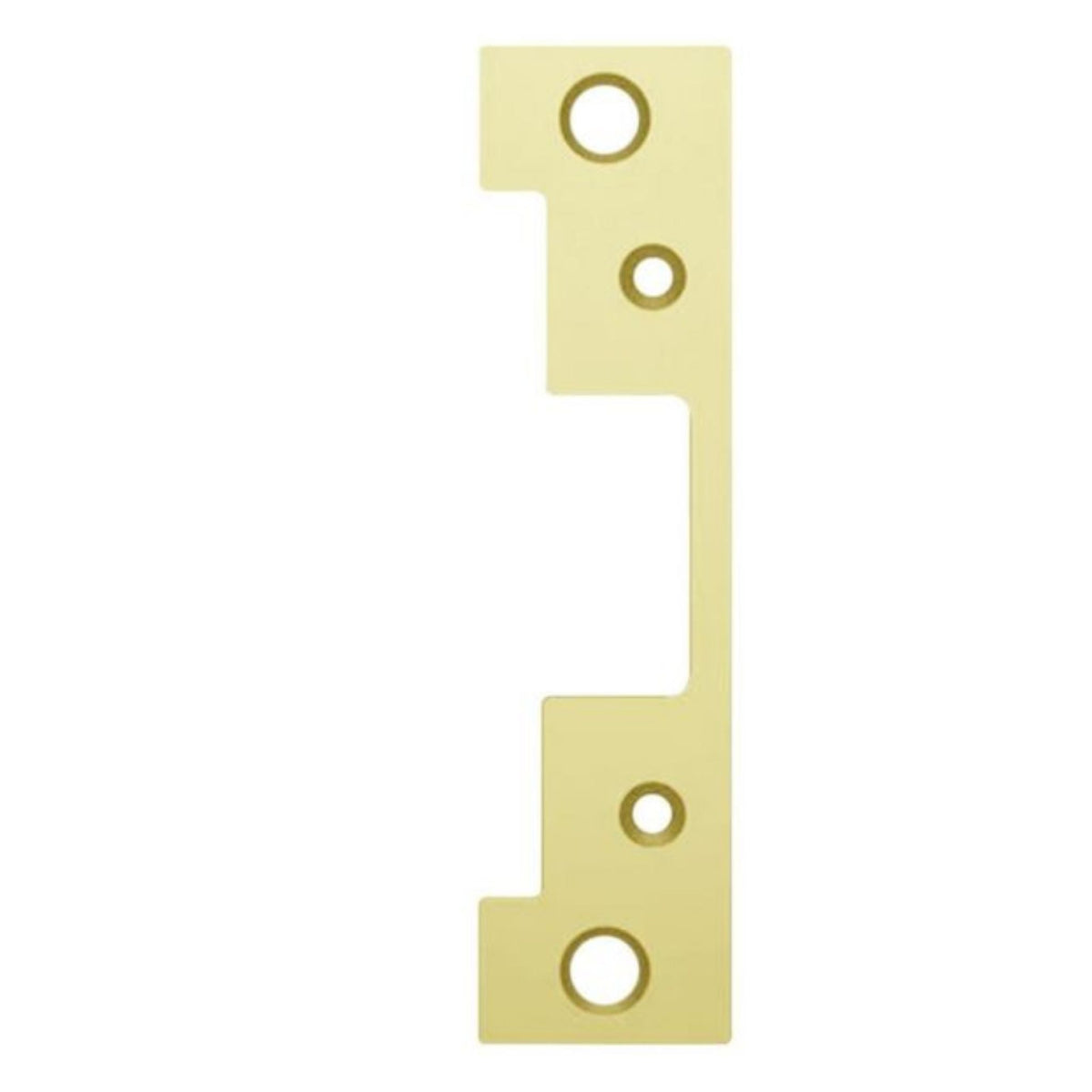 HES 501A-605 Faceplate for 5000 &amp; 5200 Series Electric Strikes Bright Brass - The Lock Source