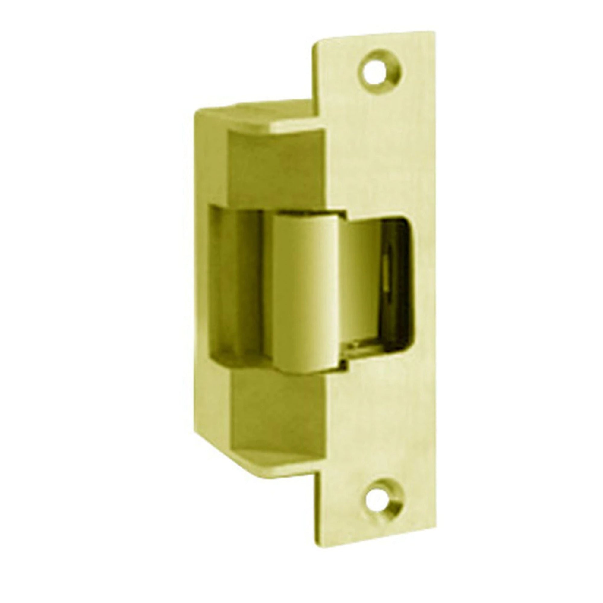 HES 7501-605 Fire Rated Electric Strikes for Doors With Pre Loaded Conditions Bright Brass Finish Strikes Available with Latchbolt Monitor (LBM) Feature - The Lock Source