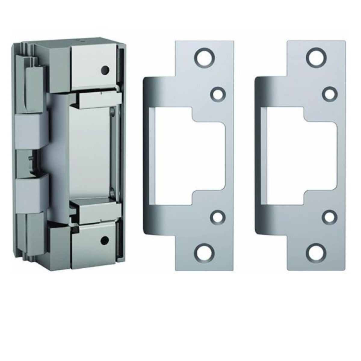 HES 8000C-630-LBM Complete Pac Electric Strikes Includes 8000 Strike Body with 801 &amp; 801A Faceplates with Latchbolt Monitor (LBM) - The Lock Source