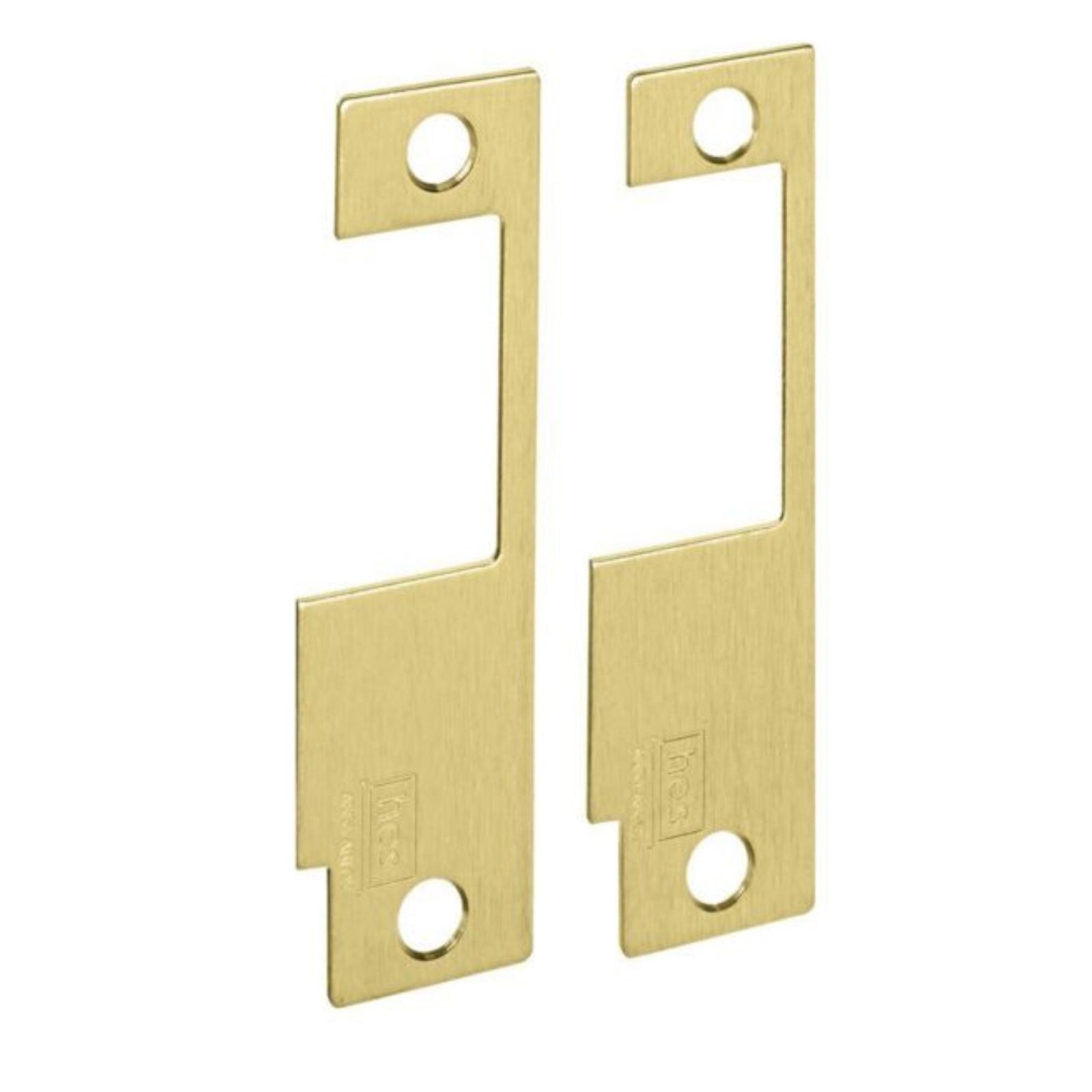 HES 851M-606 Faceplate for 8500 Series Electric Strike Satin Brass Plate Only - The Lock Source