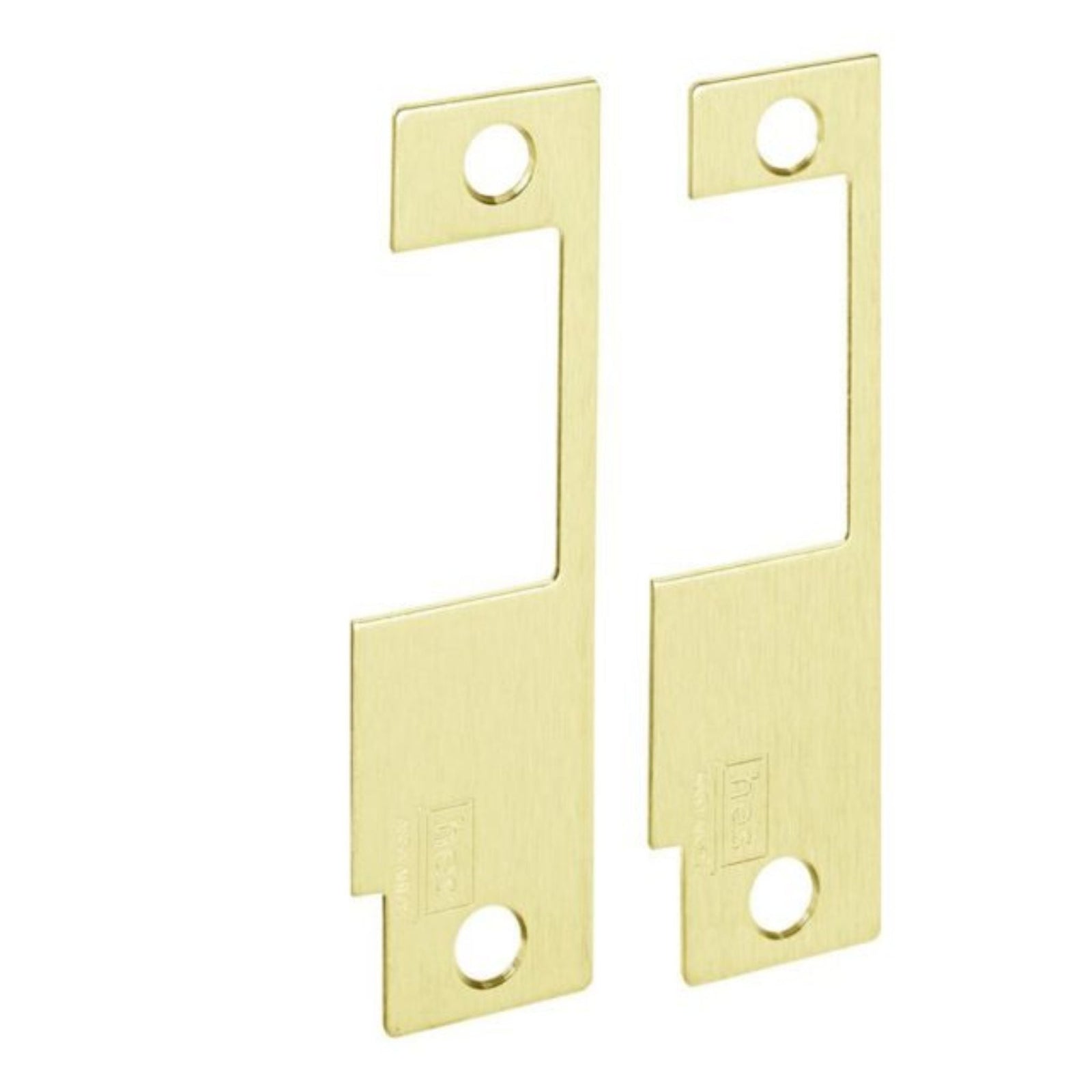 HES 852L-605 Faceplate for 8500 Series Electric Strike Bright Brass Plate Only - The Lock Source
