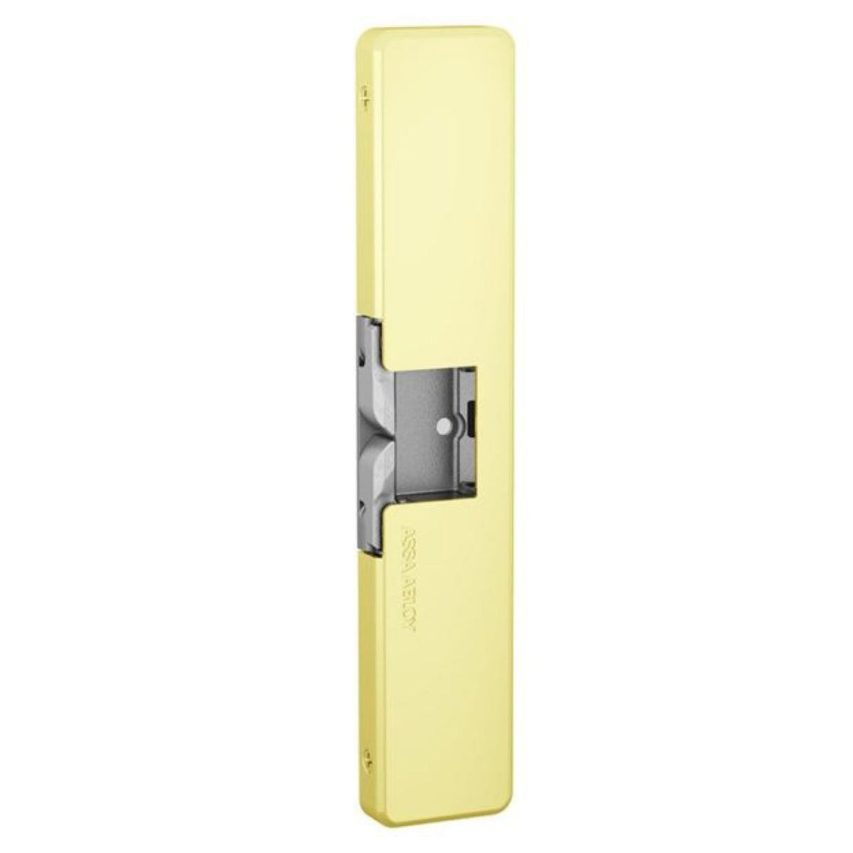 HES 9400-606-LBSM Slim Line Surface Mounted Electric Strike With Latchbolt Strike Monitor, Satin Brass for Rim Exit Devices - The Lock Source