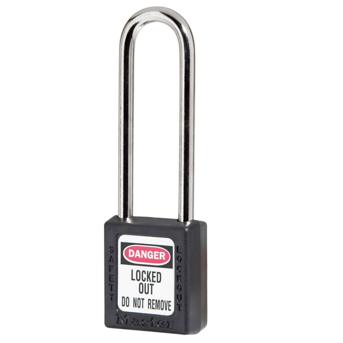 Master Lock 410MKLT Master Keyed Zenex Black Thermoplastic Safety Lock with 3-Inch Shackle - The Lock Source