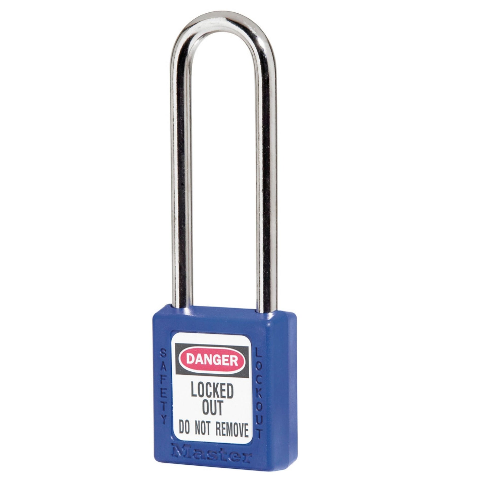 Master Lock No. 410LT Blue Zenex Safety Lockout Lock with 3-Inch Shackle - The Lock Source