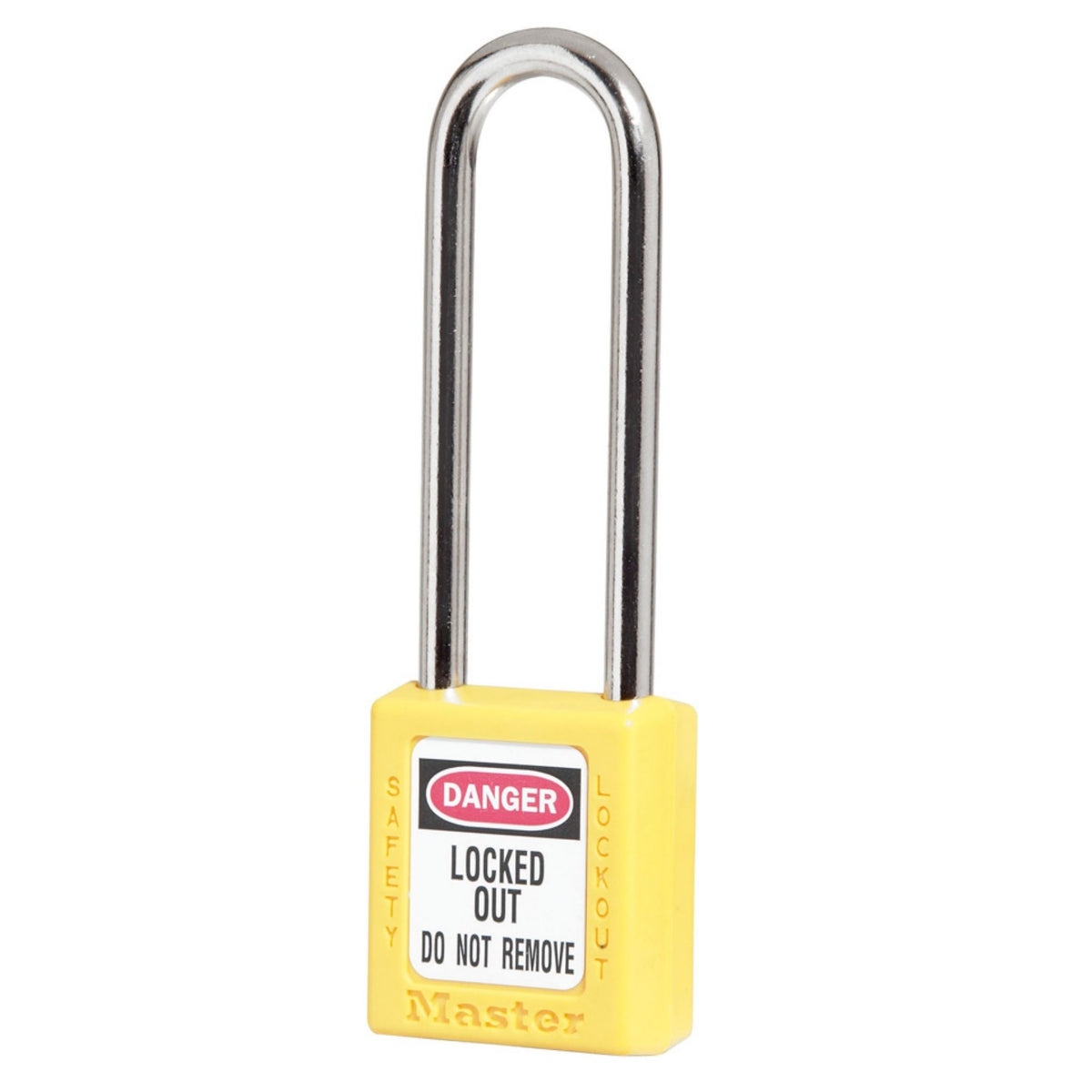 Master Lock 410MKLT Master Keyed Yellow Zenex Thermoplastic Safety Lock with 3-Inch Shackle - The Lock Source