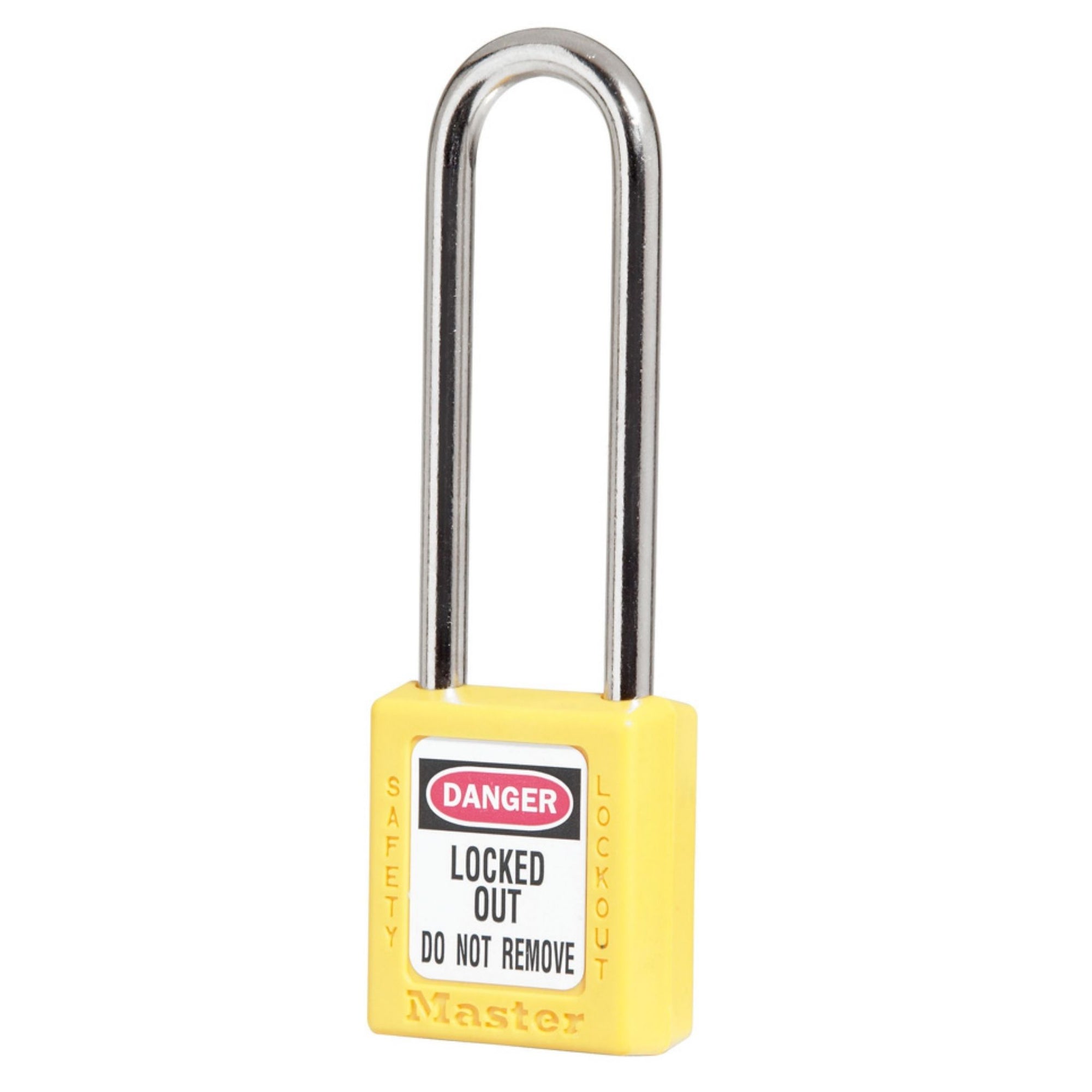 Master Lock 410MKLT Master Keyed Yellow Zenex Thermoplastic Safety Lock with 3-Inch Shackle - The Lock Source
