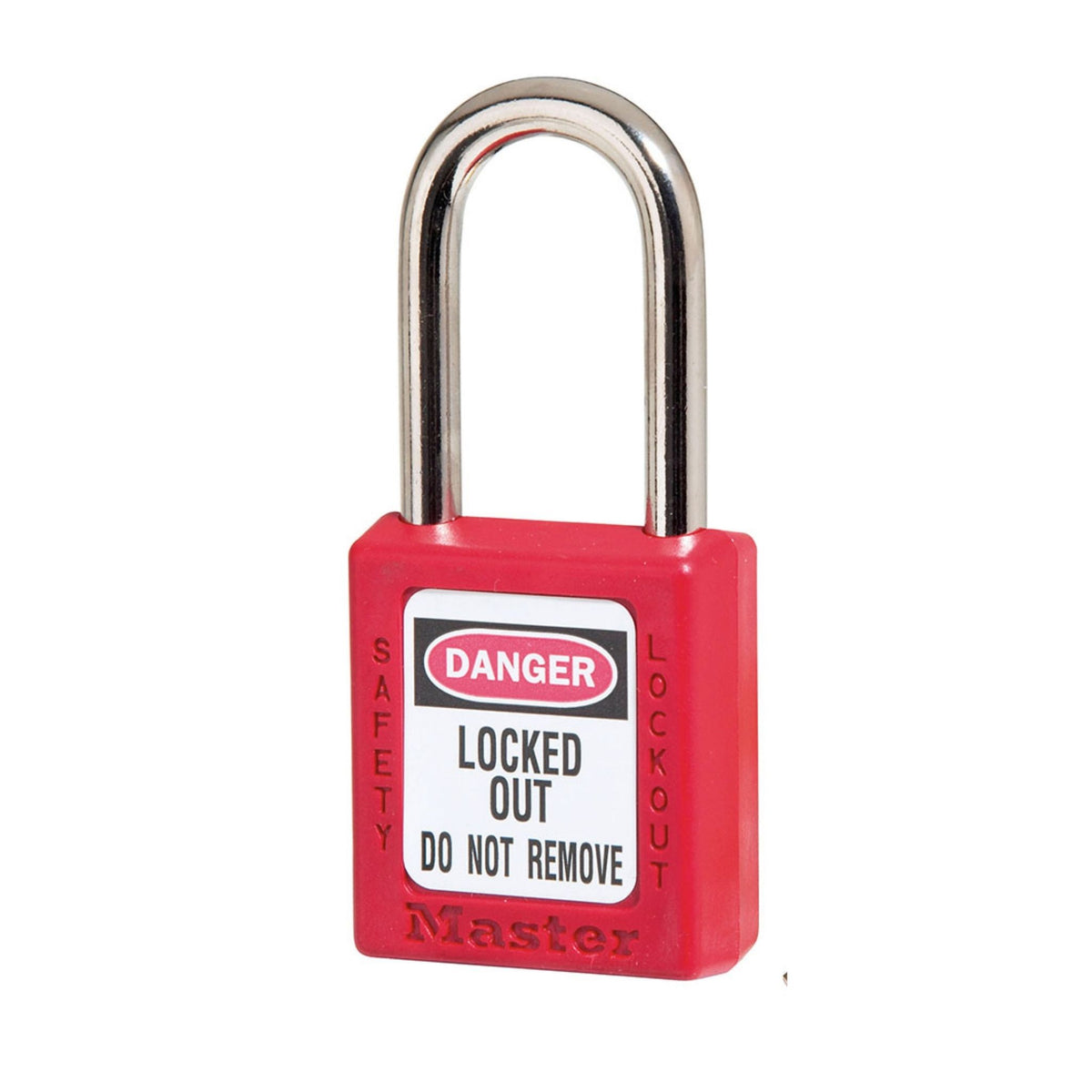 Master Lock 410KA Series Red Zenex Thermoplastic Safety Locks - The Lock Source