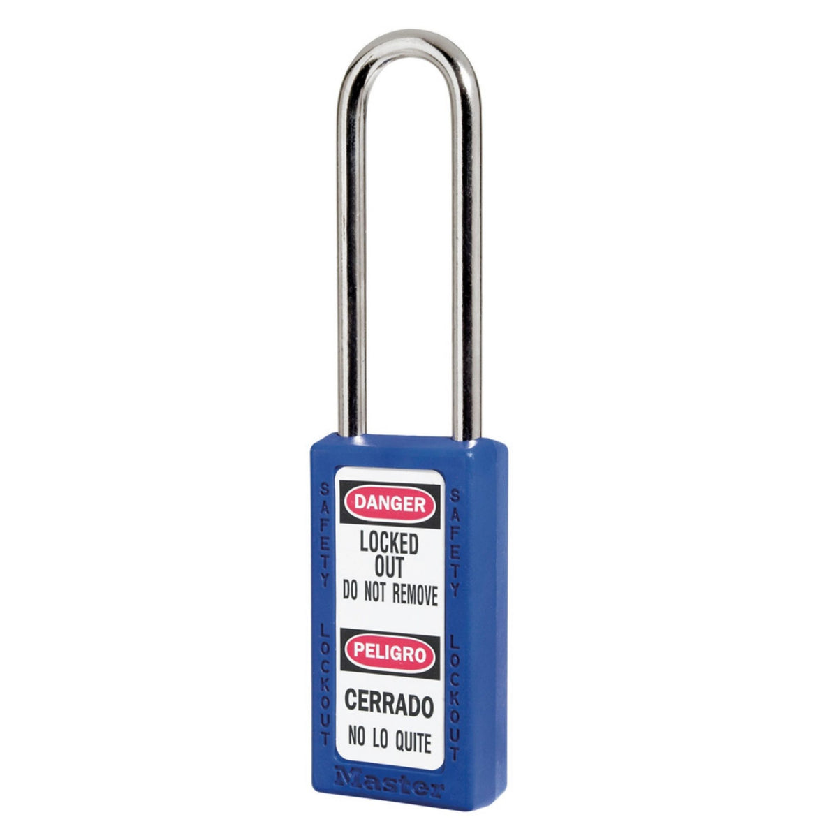 Master Lock No. 411LT Blue Zenex Safety Lockout Lock with 3-Inch Shackle - The Lock Source
