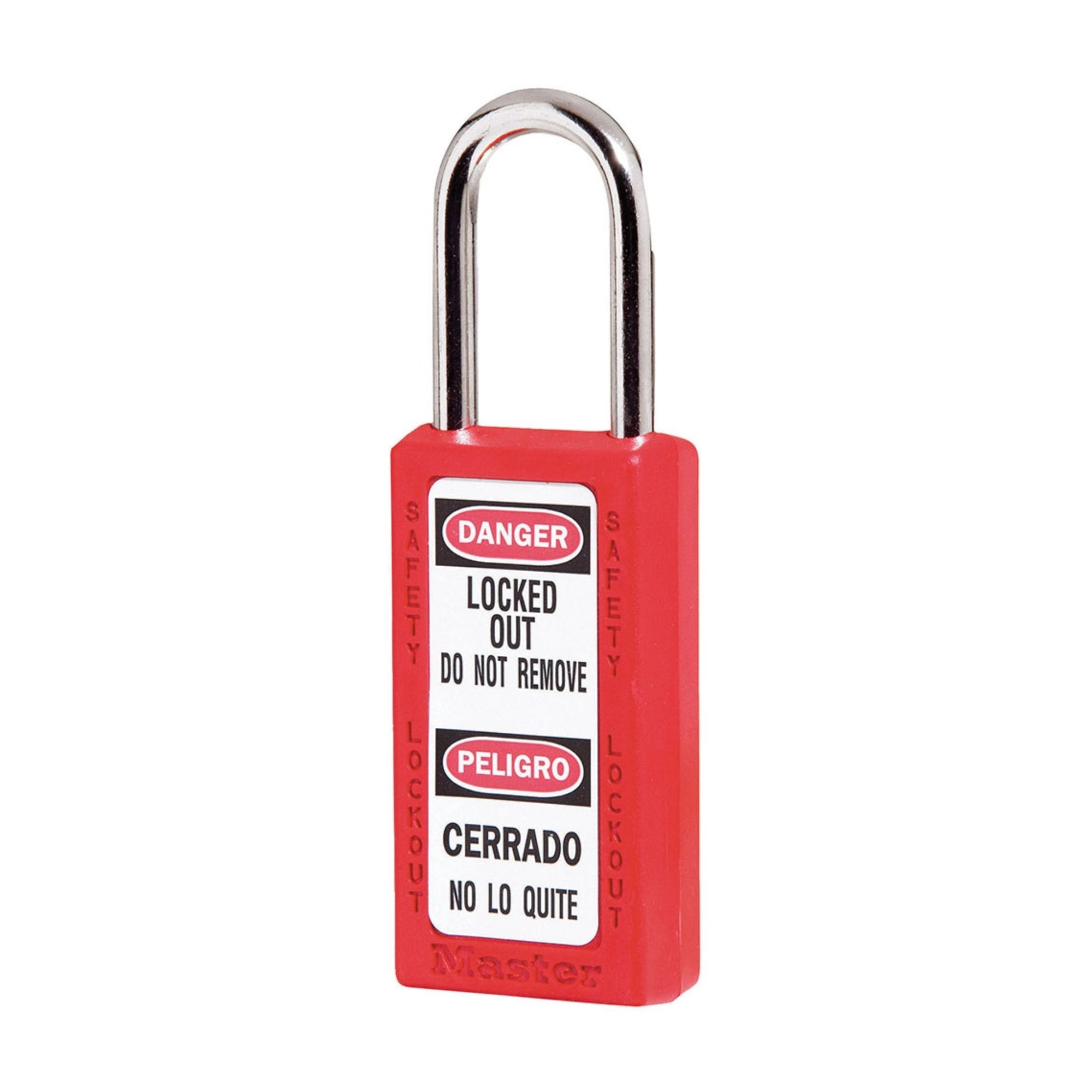 Master Lock 411MK Master Keyed Red Zenex Thermoplastic Safety Locks - The Lock Source