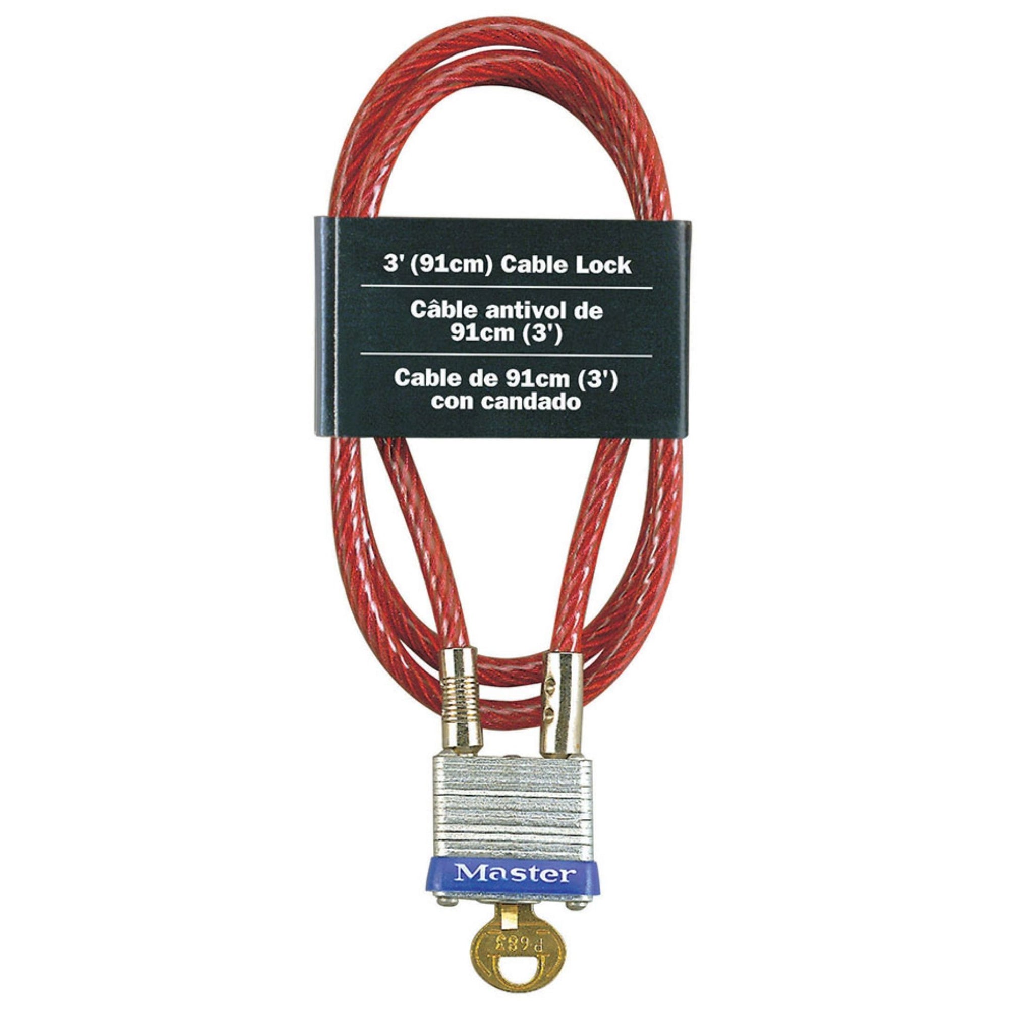 Master Lock No. 719D Keyed Integrated Cable Lock - The Lock Source