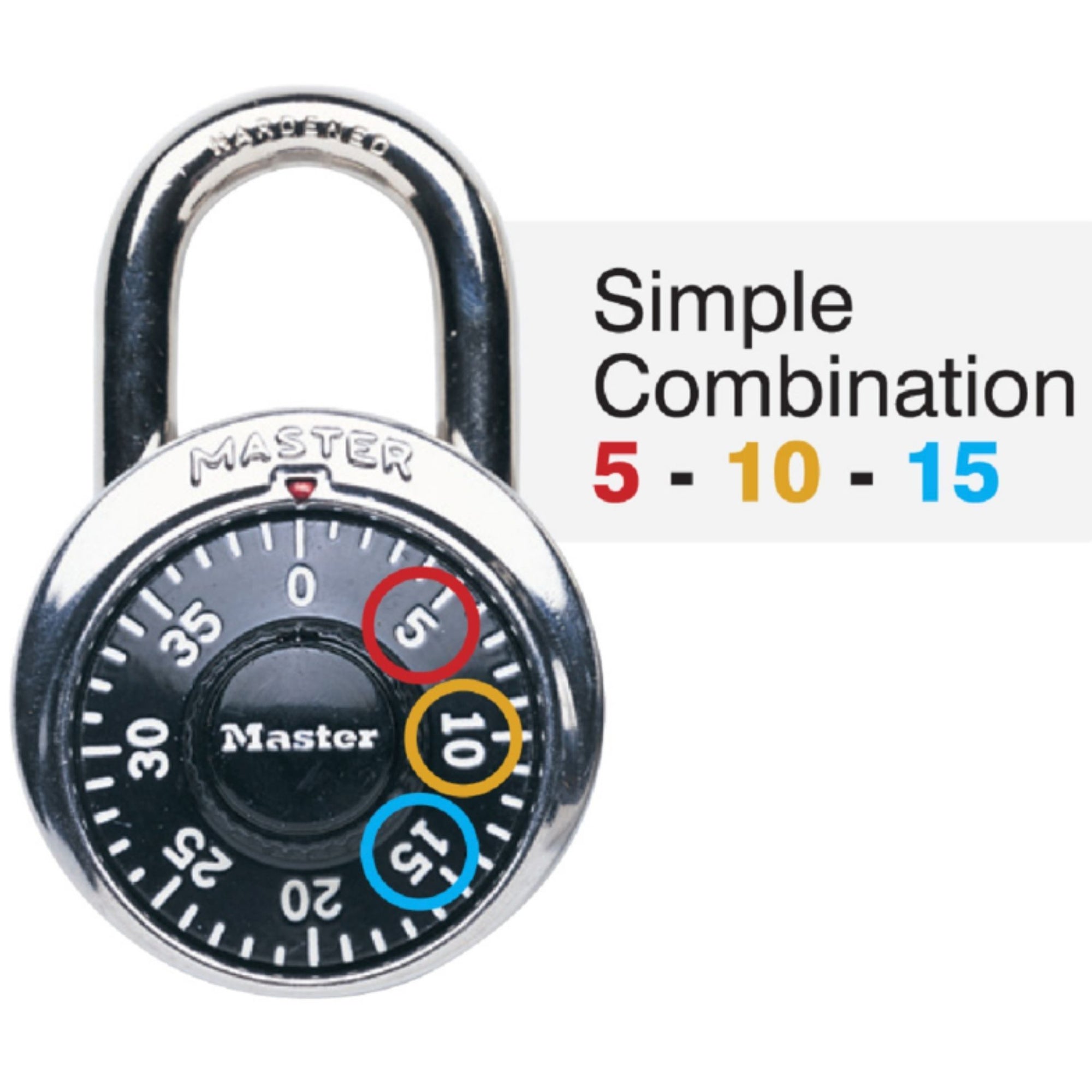 Master Lock 1525EZRC Lock ADA-Inspired Locker Padlock - The Lock Source