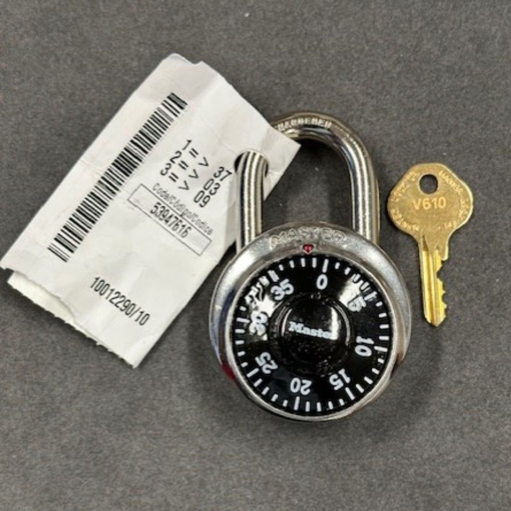 The "Keyed Combo" From The Lock Source Includes 1 Master Lock 1525-V607 Locker Lock, The Combination And Also Matching V607 Control Key - The Lock Source