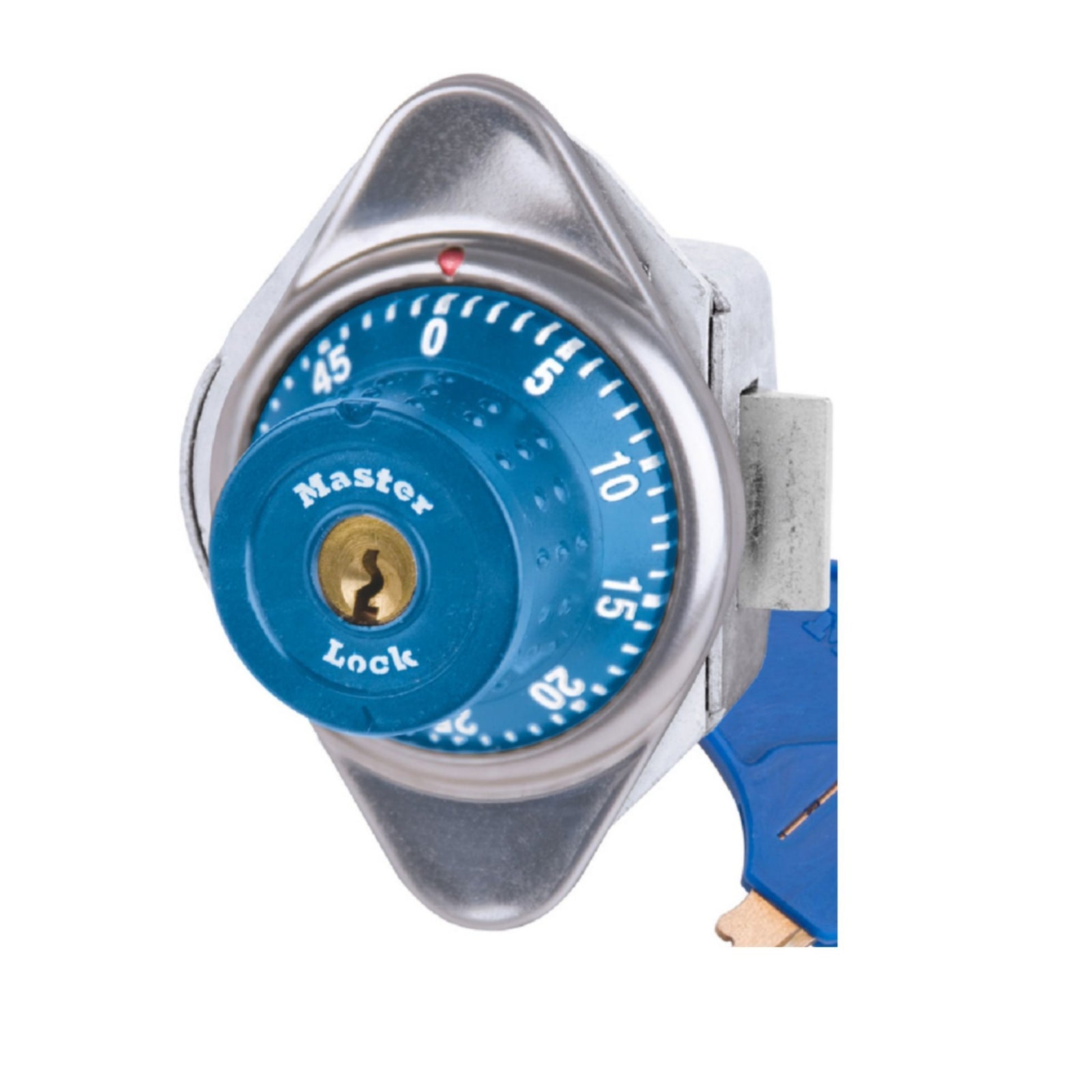 Master Lock 1653BLU Blue Auto Locking Padlock for Single Point Latch Lockers - The Lock Source