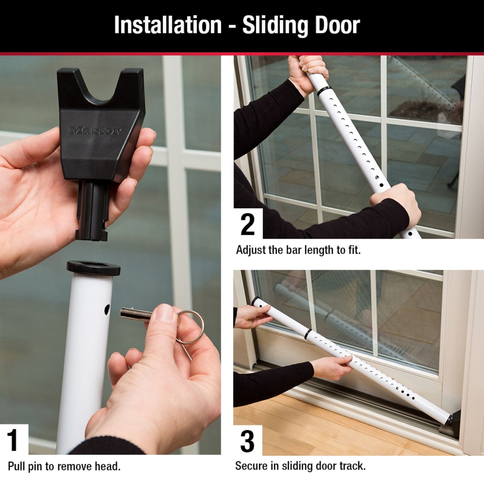 Master Lock 265DCCSEN Dual Function Security Door Bar - The Lock Source