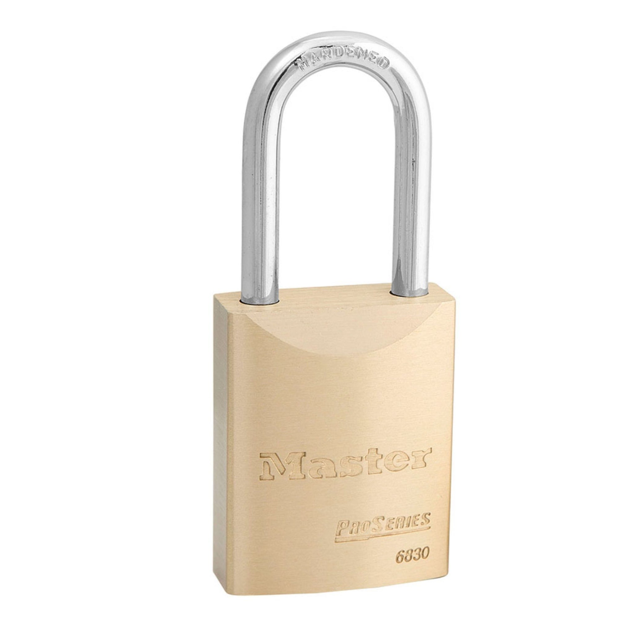Master Lock 6830KALF Pro Series Brass Padlock Keyed Alike Locks with 1-1/2" Shackle - The Lock Source