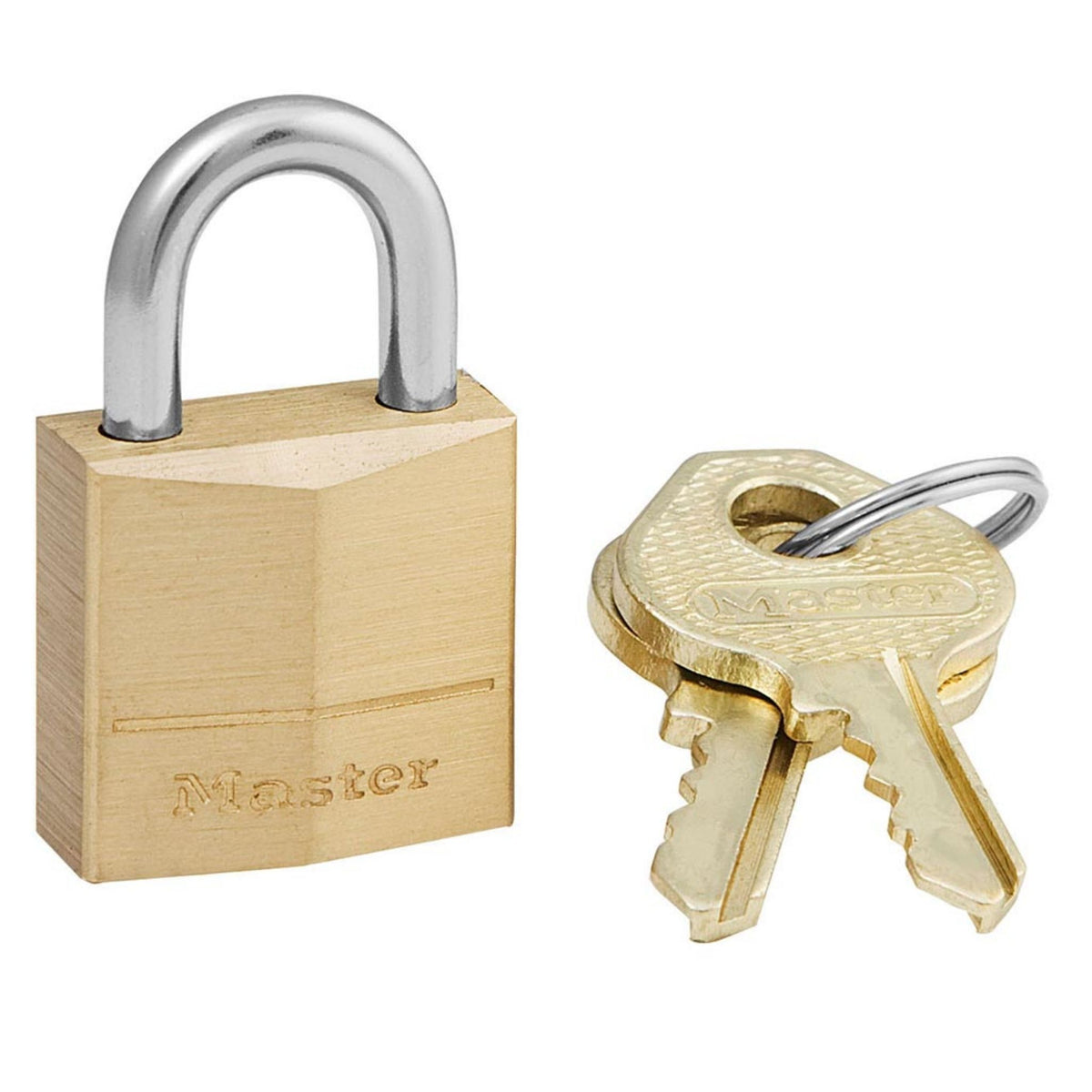 Master Lock 120D Padlock Solid Brass Lock Retail Carded Padlocks - The Lock Source