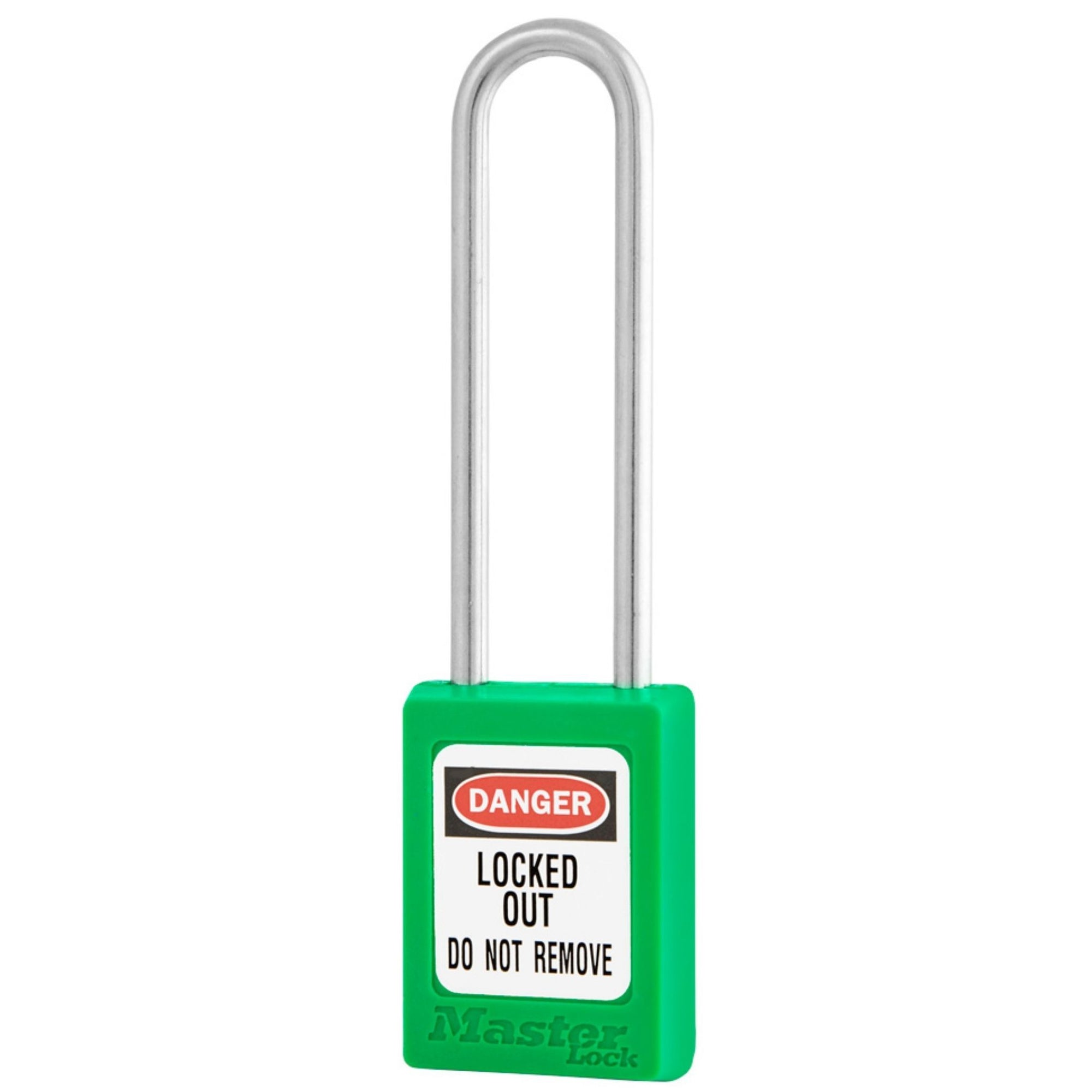 Master Lock S33KALTGRN Green Safety Lock Thermoplastic Padlocks Keyed Alike with 3-Inch Stainless Steel Shackle - The Lock Source