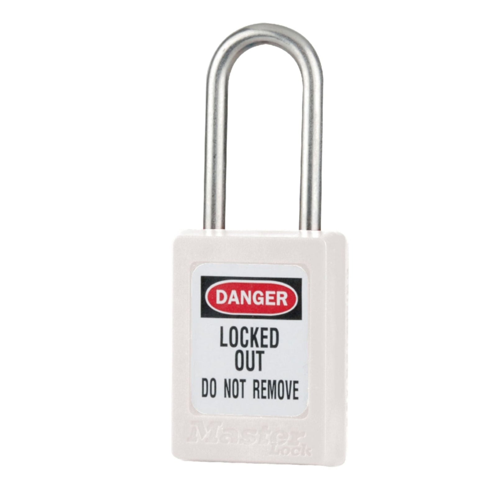 Master Lock S33KAWHT White Safety Lock Thermoplastic Padlocks Keyed Alike with Stainless Steel Shackle - The Lock Source
